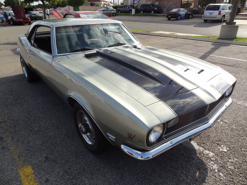 Silver Muscle Car — Calm, Afternoon, Photograph, Parking Lot