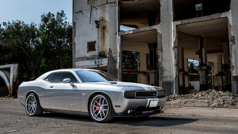 Silver Muscle Car — Dramatic, Afternoon, Photograph, Abandoned Building