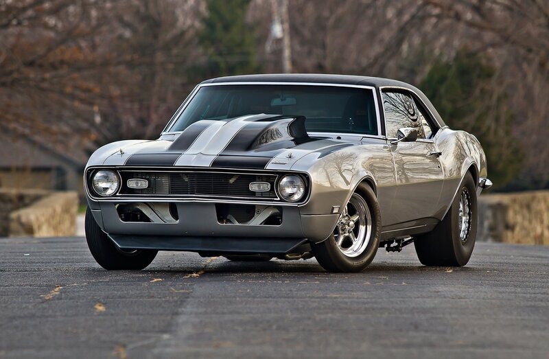 Silver Muscle Car — Dramatic, Autumn, Photograph