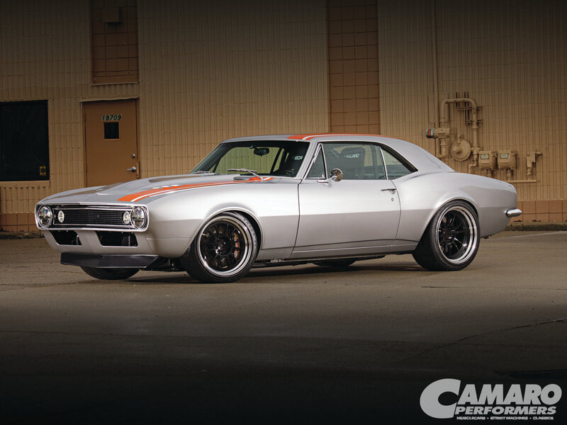 Silver Muscle Car — Dramatic, Photograph, Building