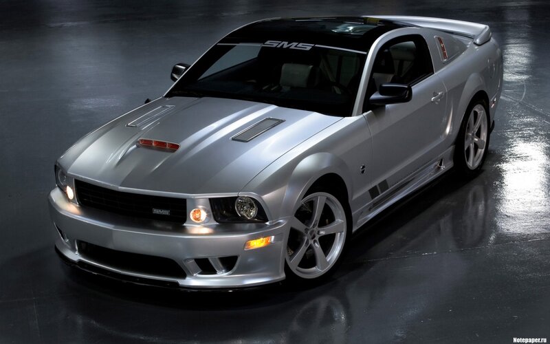 Silver Muscle Car — Dramatic, Photograph, Hood Vents