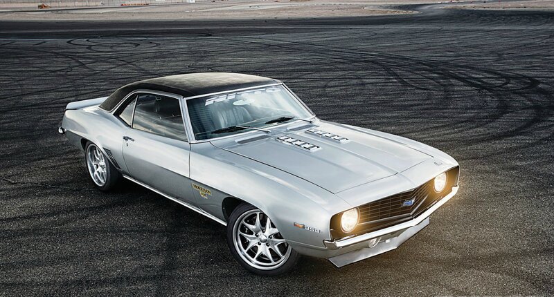 Silver Muscle Car — Dramatic, Photograph, Race Track
