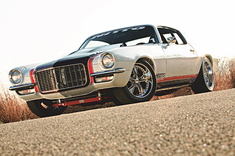 Silver Muscle Car — Dramatic, Sunset, Photograph, Road, Gravel