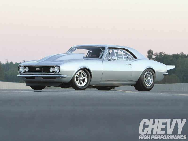 Silver Muscle Car — Dramatic, Sunset, Photograph, Road