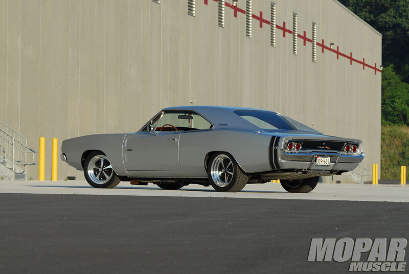 Silver Muscle Car — Gray, Calm, Afternoon, Photograph, Building