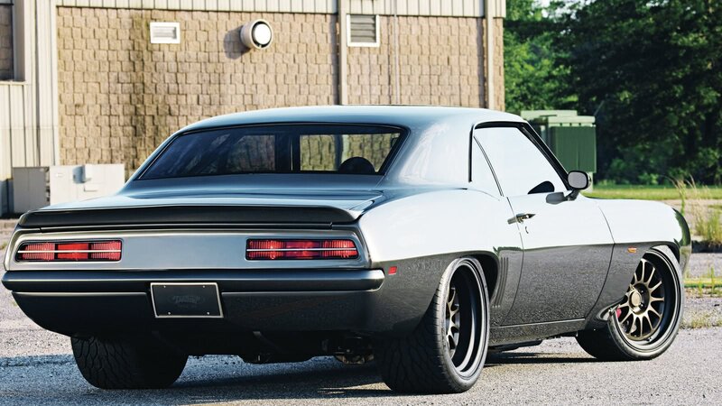 Silver Muscle Car — Gray, Calm, Afternoon, Photograph, Building, Trees