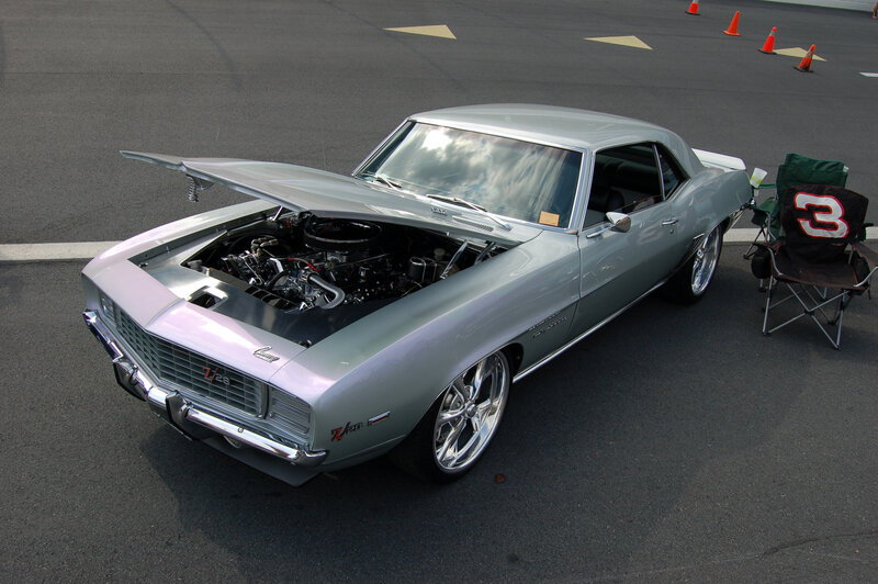 Silver Muscle Car — Gray, Calm, Afternoon, Photograph, Folding Chair