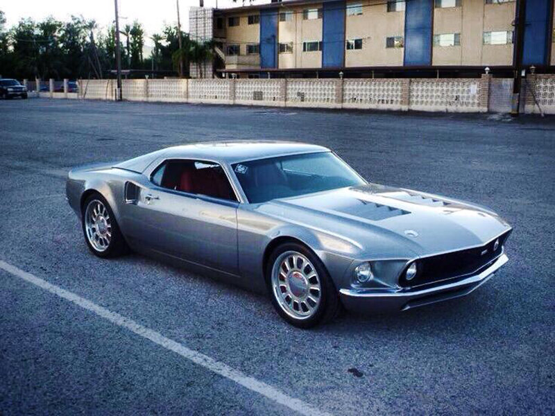 Silver Muscle Car — Gray, Calm, Sunset