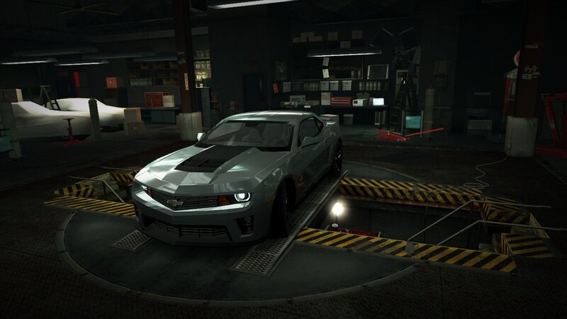 Silver Muscle Car — Gray, Dark, Night