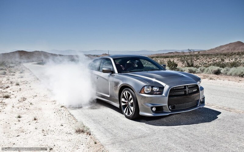Silver Muscle Car — Gray, Dramatic, Afternoon, Photograph, Smoke