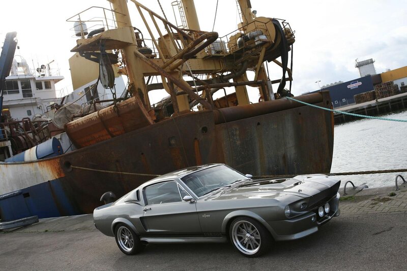 Silver Muscle Car — Gray, Dramatic, Afternoon