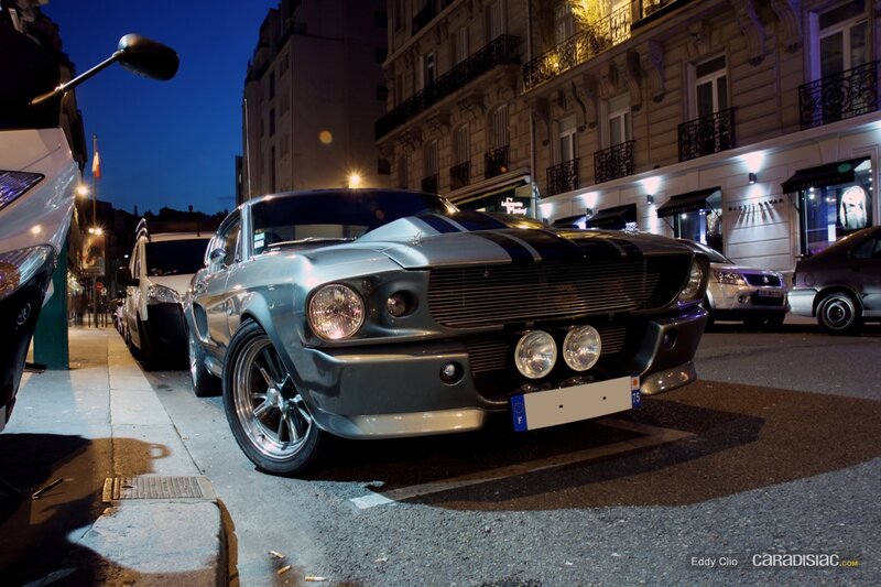Silver Muscle Car — Gray, Dramatic, Night