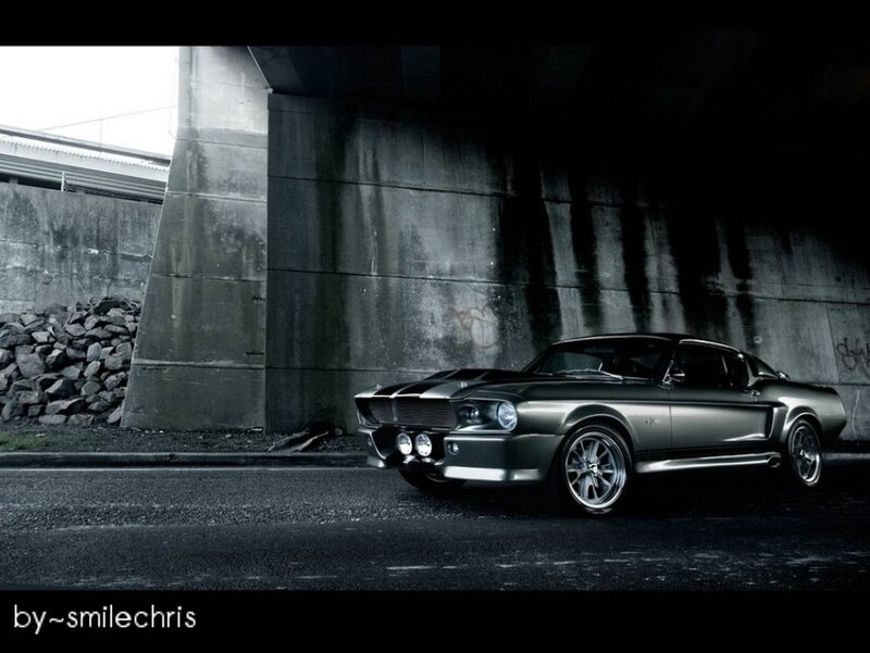 Silver Muscle Car — Gray, Dramatic, Photograph, Concrete Wall, Underpass