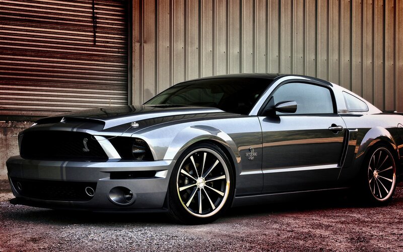 Silver Muscle Car — Gray, Dramatic, Photograph, Garage Door