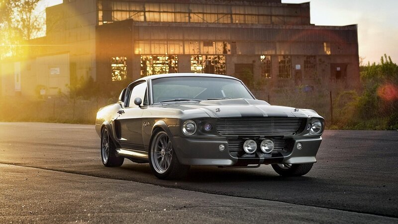 Silver Muscle Car — Gray, Dramatic, Sunset, Photograph, Abandoned Building