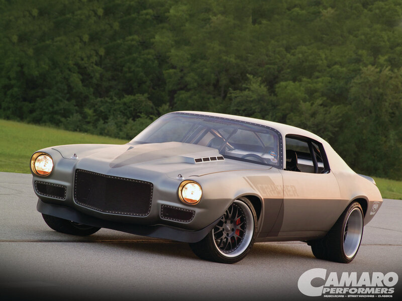 Silver Muscle Car — Gray, Dramatic, Sunset