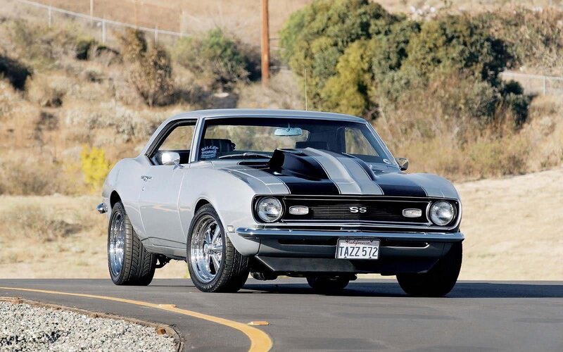 Silver Muscle Car — Gray, Dynamic, Afternoon, Photograph