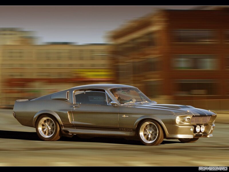 Silver Muscle Car — Gray, Dynamic, Sunset, Photograph
