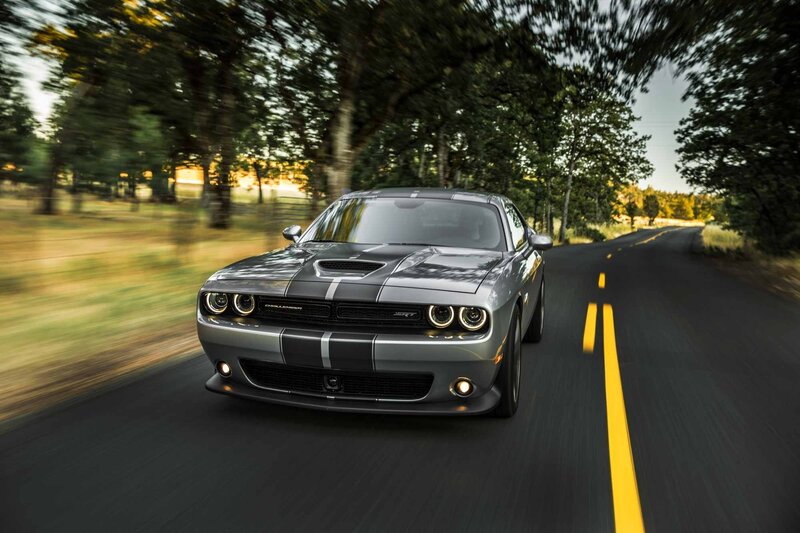 Silver Muscle Car — Gray, Dynamic, Sunset
