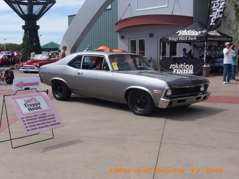 Silver Muscle Car — Gray, Outdoor, Afternoon