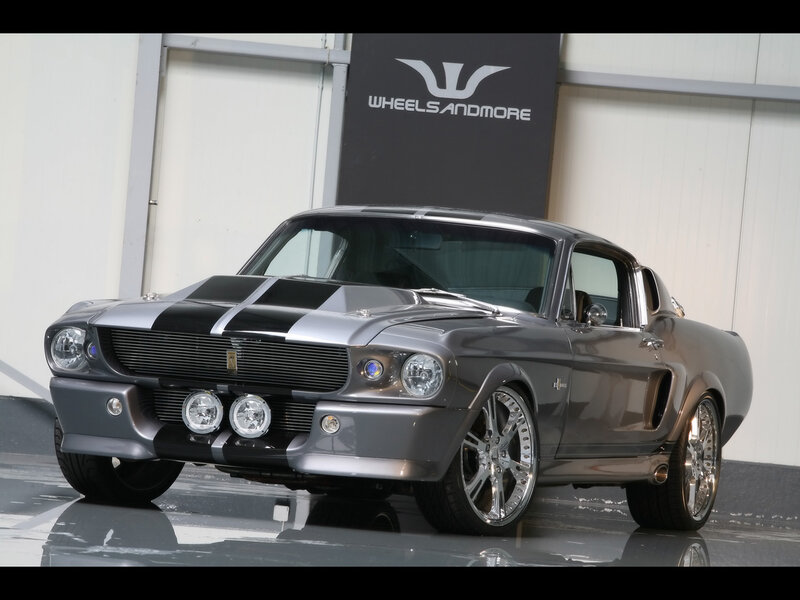 Silver Muscle Car — Gray, Showroom, Photograph