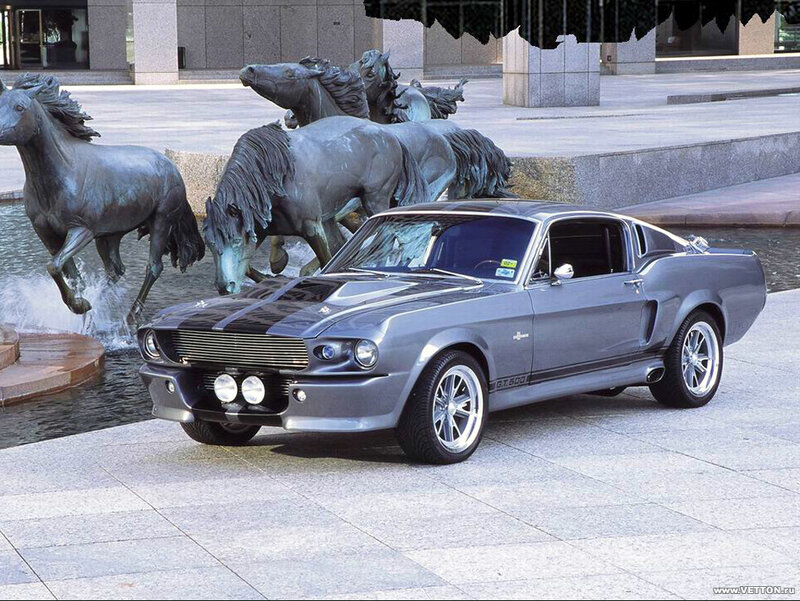 Silver Muscle Car — Gray