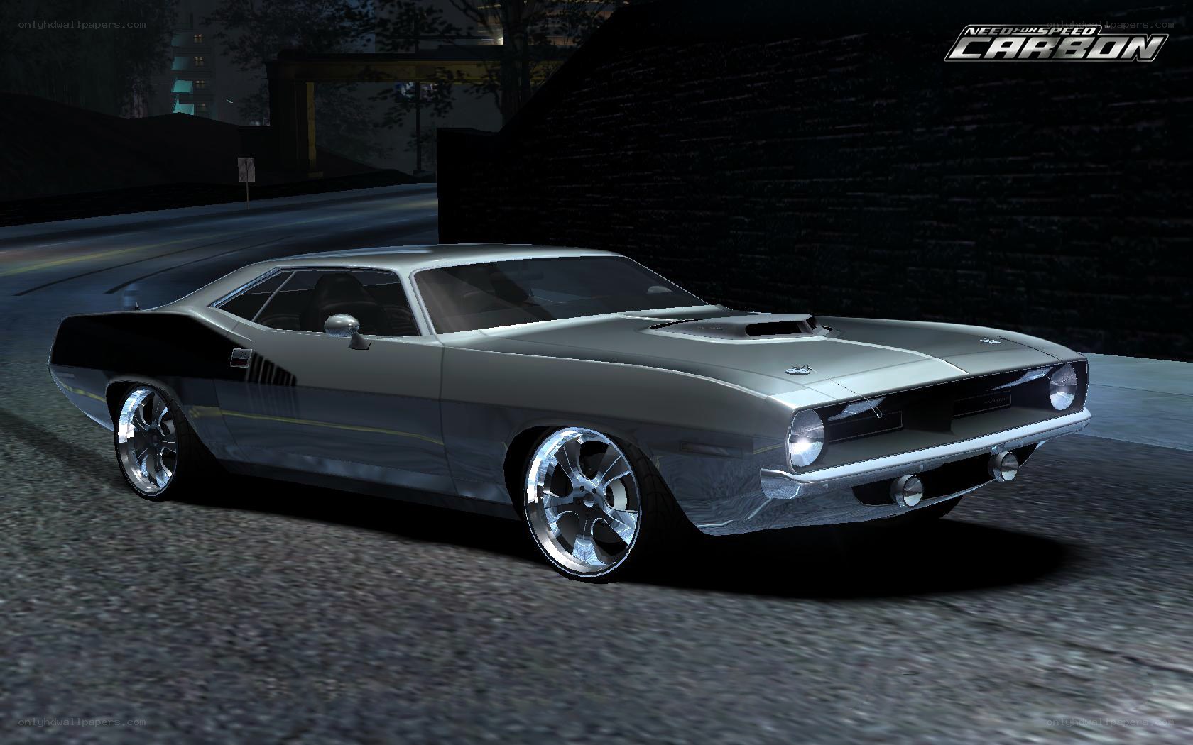 silver muscle car in carbon