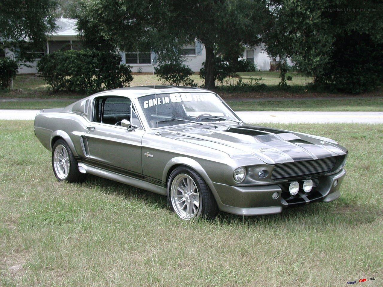 silver muscle car on grass