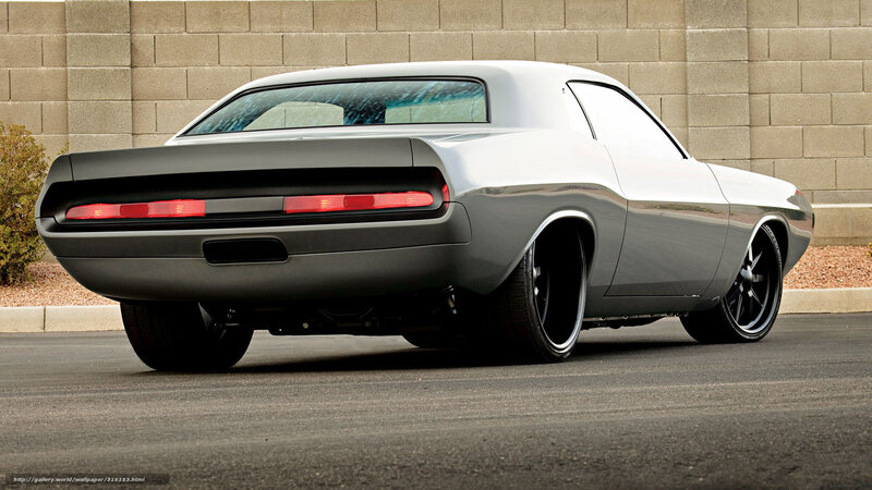 silver muscle car rear view
