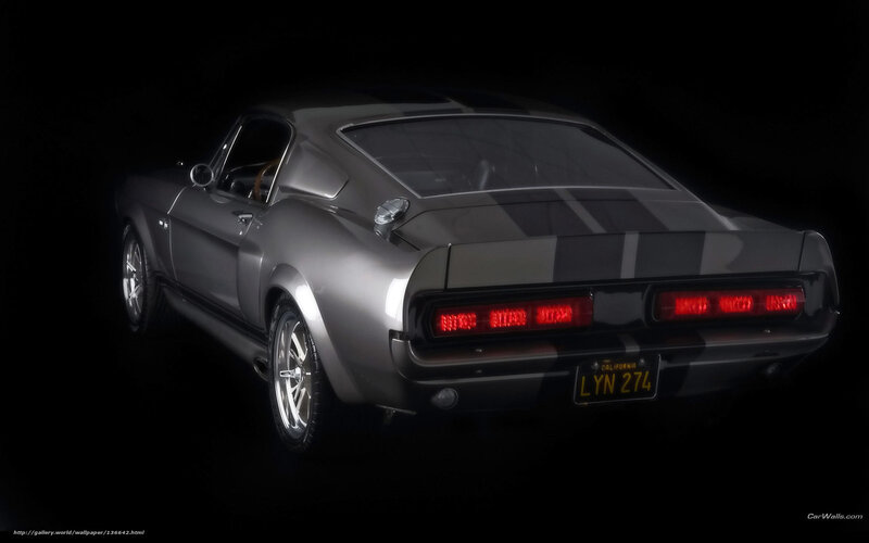 silver muscle car rear view