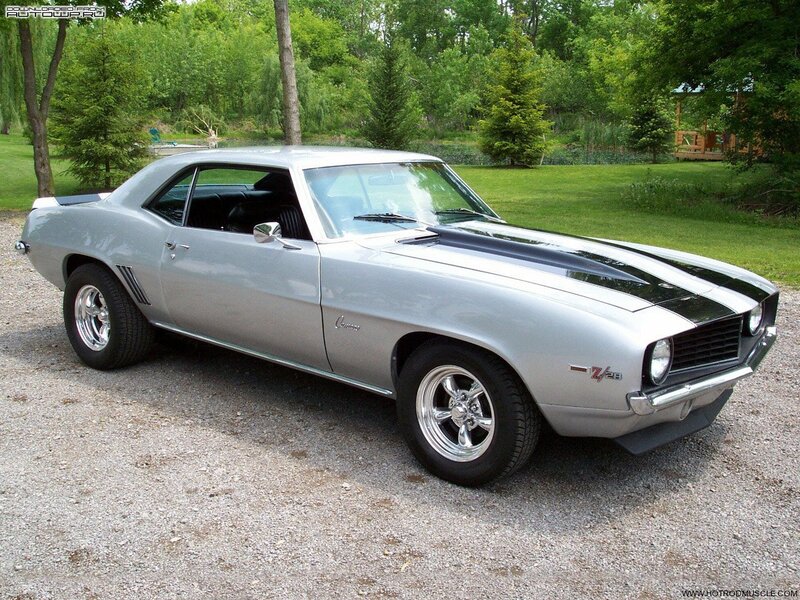 Silver Muscle Car