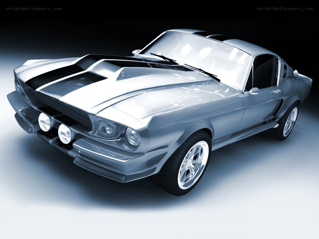silver muscle car with stripes