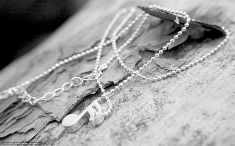 silver music note necklace