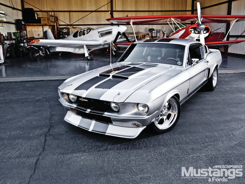 Silver Mustang Car — Dramatic, Photograph