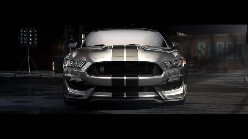 Silver Mustang Car — Gray, Dramatic, Night