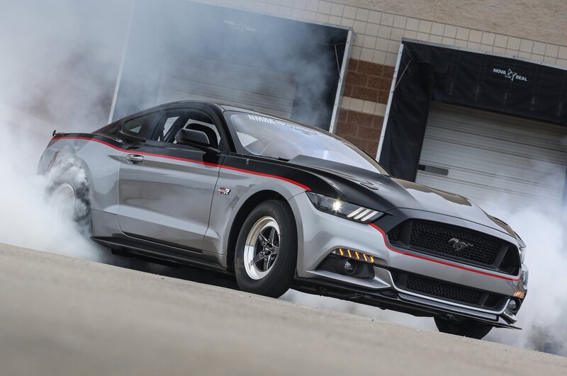Silver Mustang Car — Gray, Dramatic