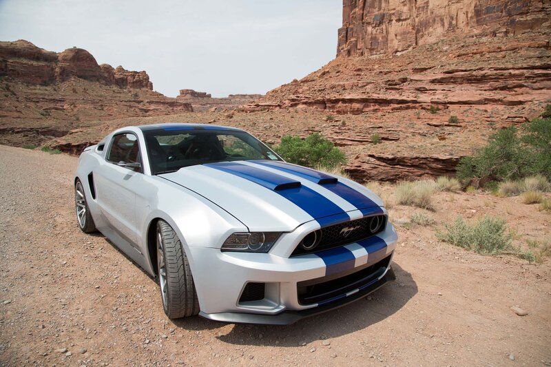 Silver Mustang Car — White, Arid