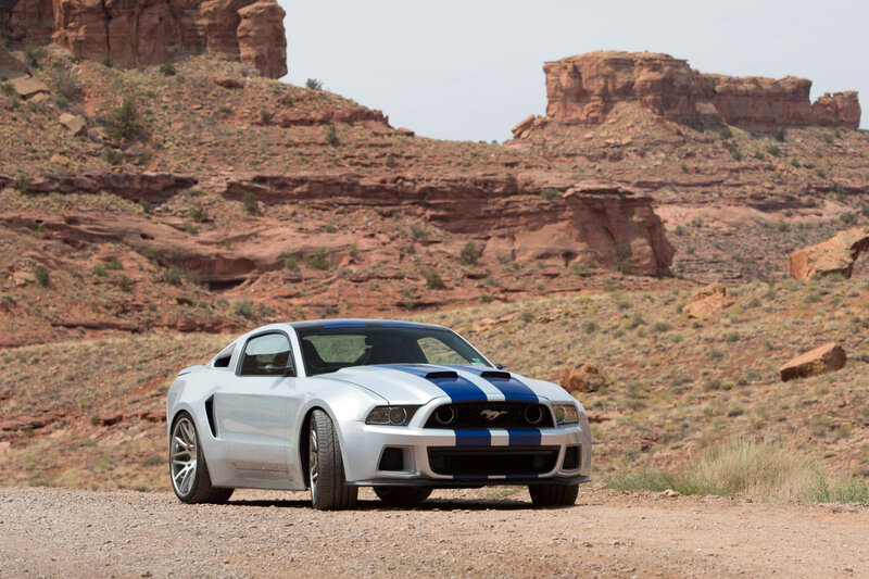 Silver Mustang Car — White