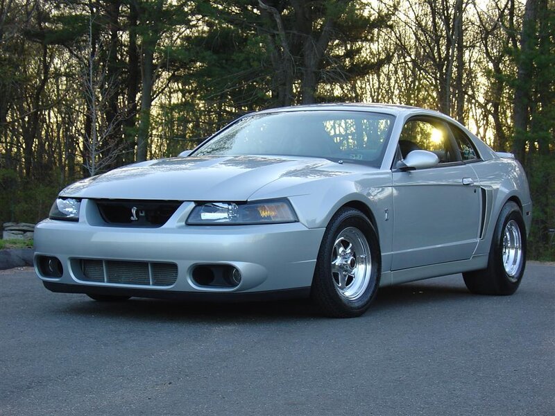Silver Mustang Coupe — Calm, Sunset