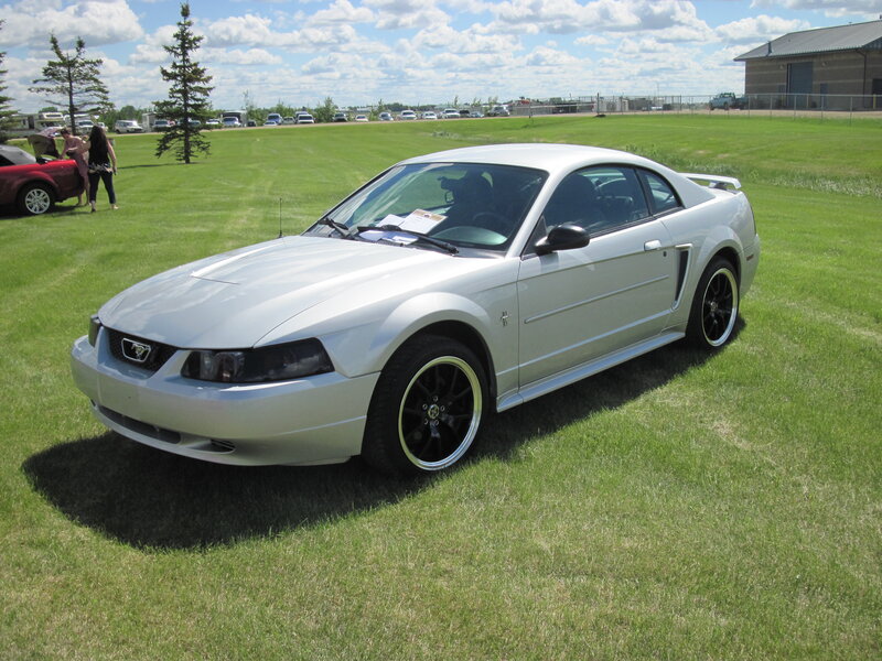 Silver Mustang Coupe — White