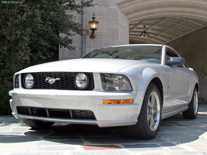 Silver Mustang Gt — White