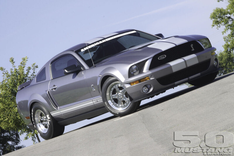 Silver Mustang on Ramp