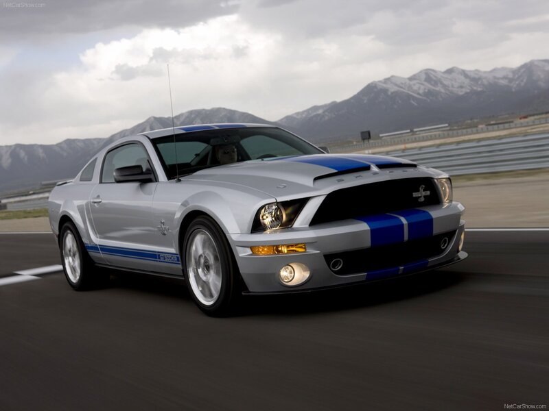 Silver Mustang on Track — Dynamic, Afternoon, Photograph