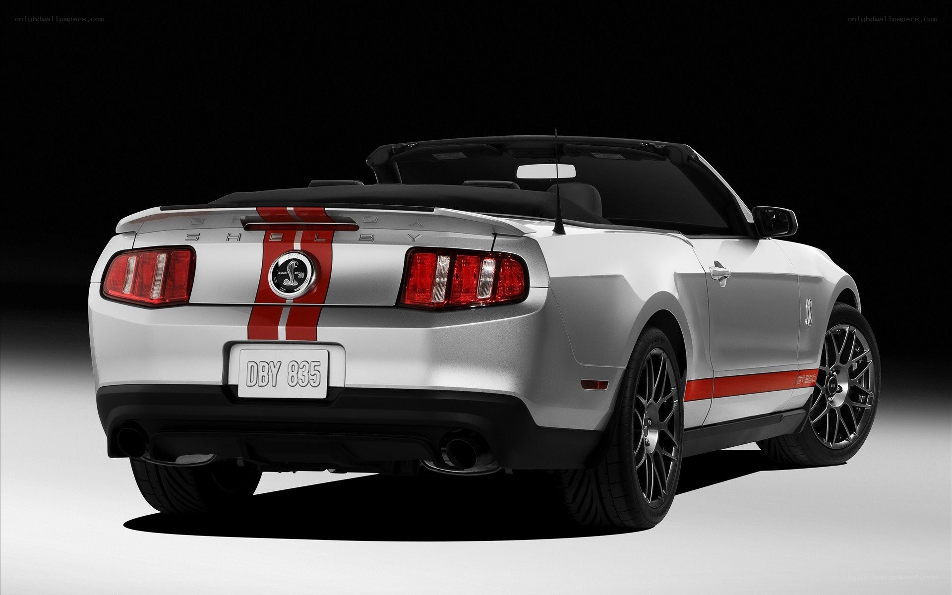 silver mustang shelby convertible