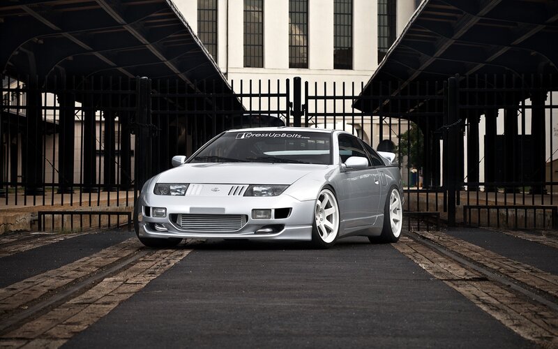 silver nissan 300zx car