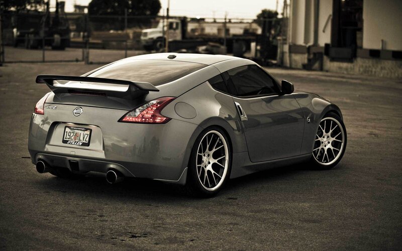 Silver Nissan 370Z Car — Gray, Dramatic, Afternoon