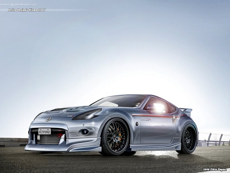 Silver Nissan 370Z Tuned Car