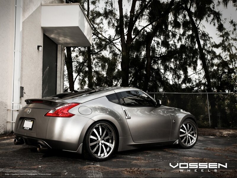 silver nissan 370z with vossen wheels