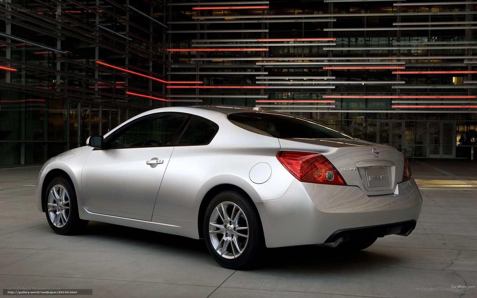 Silver Nissan Altima Coupe