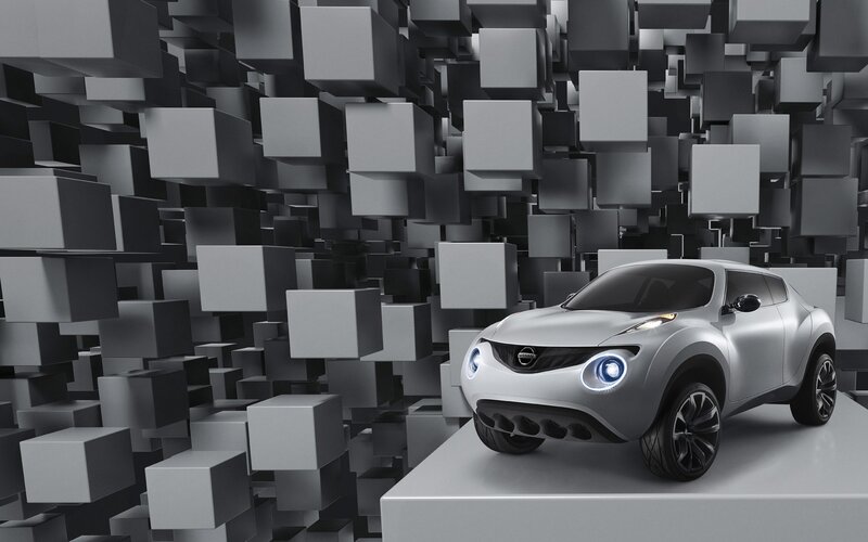 Silver Nissan concept car